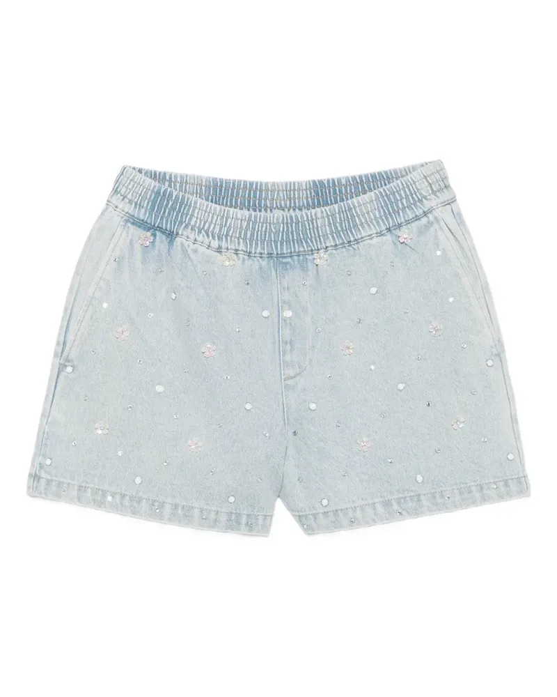 Maje rhinestone-embellished shorts - Blau Blau