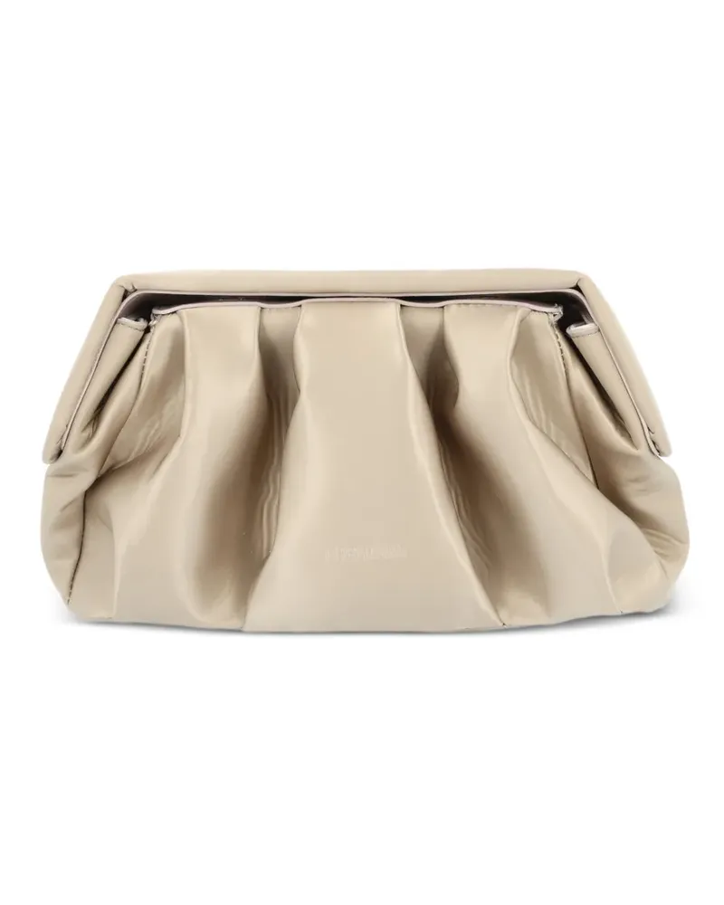 THEMOIRÈ ruched clutch bag - Nude Nude