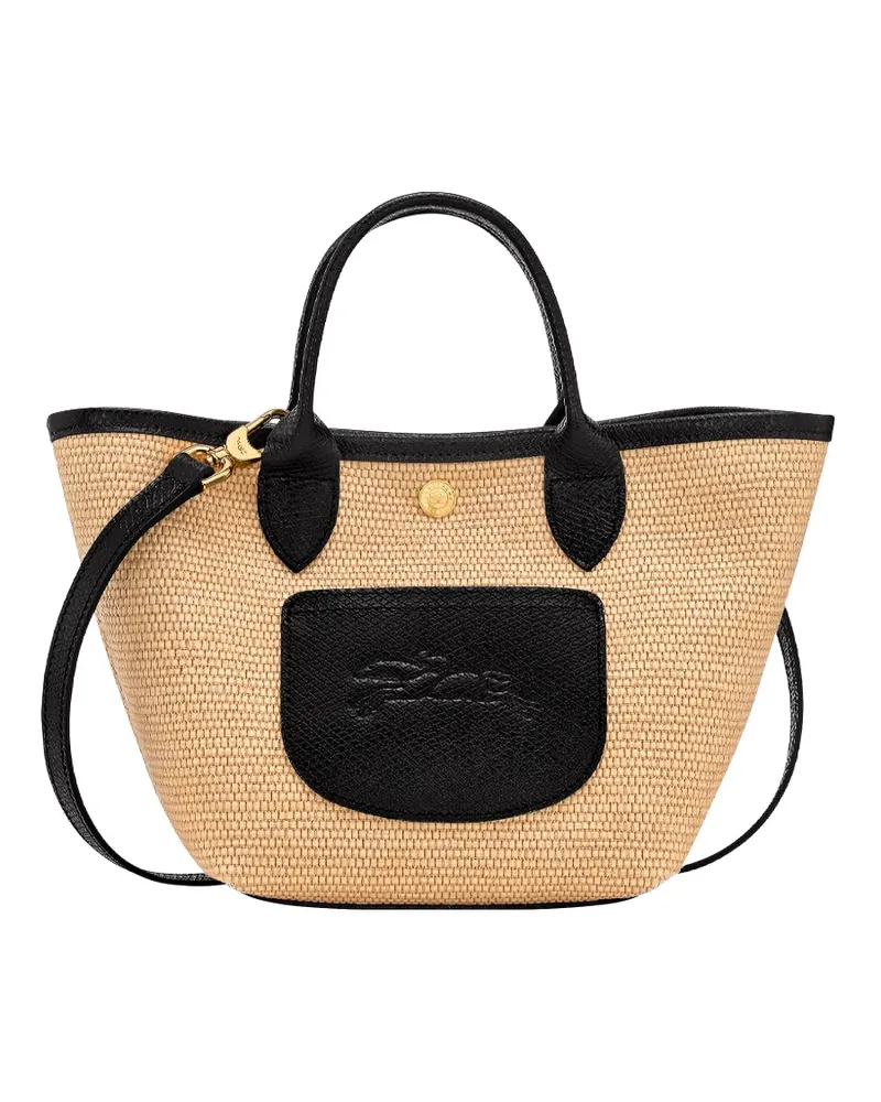 Longchamp Le Pliage XS logo-embossed woven tote bag - Nude Nude