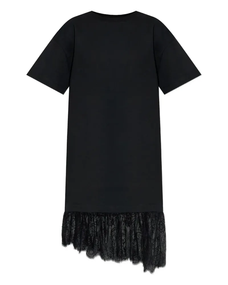 MUNTHE Rose lace-trim T-shirt dress - Schwarz Schwarz