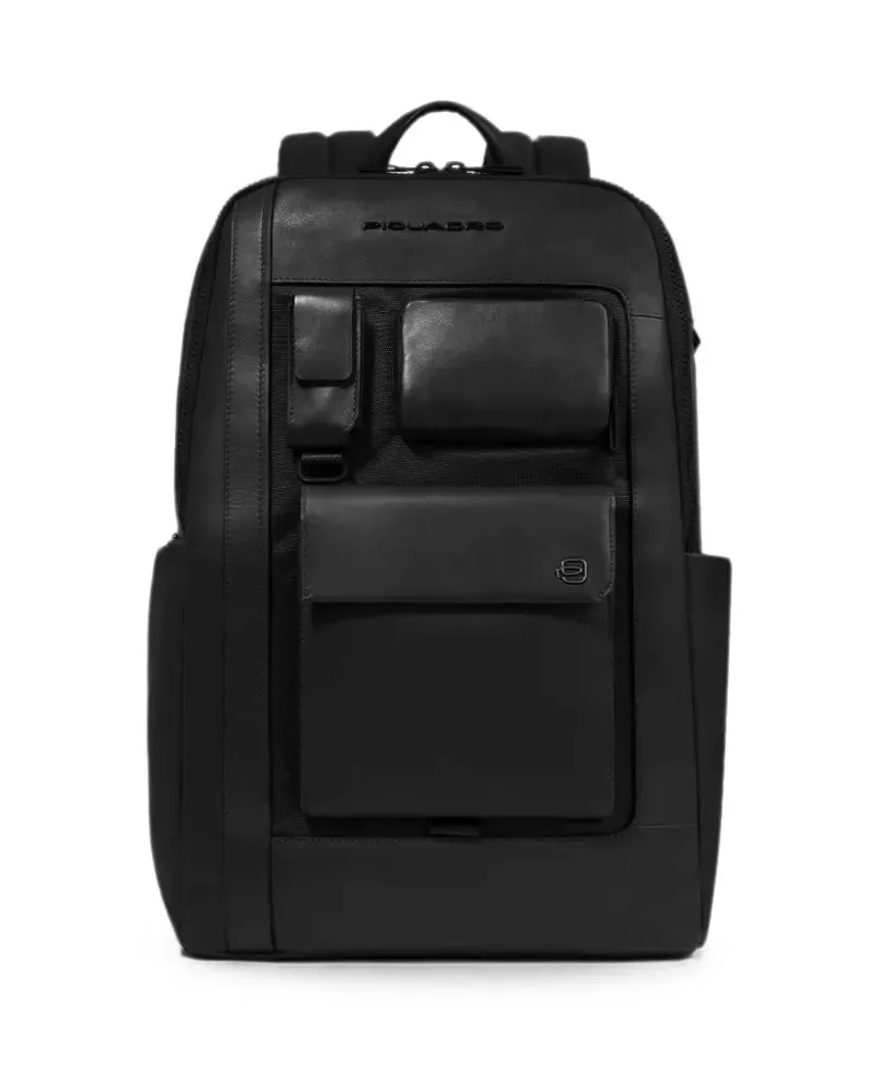 Piquadro multi-pocket backpack - Schwarz Schwarz