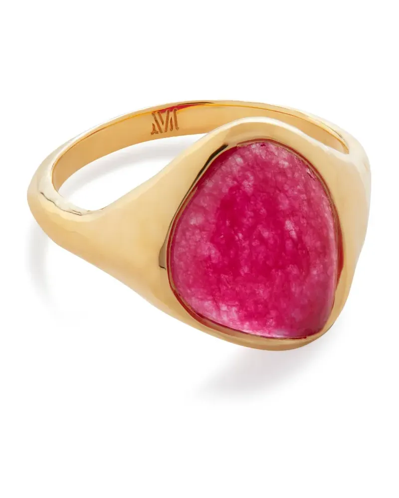 Monica Vinader Vergoldeter Rio Ring mit Quarz Gold