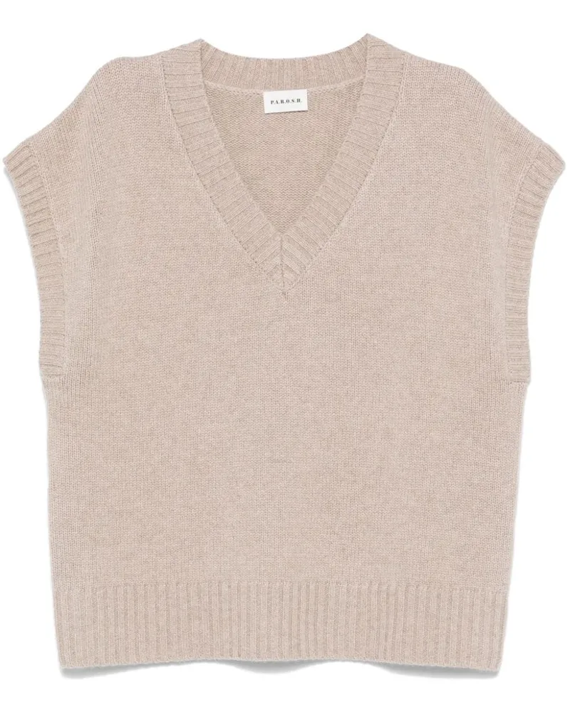 P.A.R.O.S.H. P.A.R.O H. Klassischer Kaschmirpullover Nude