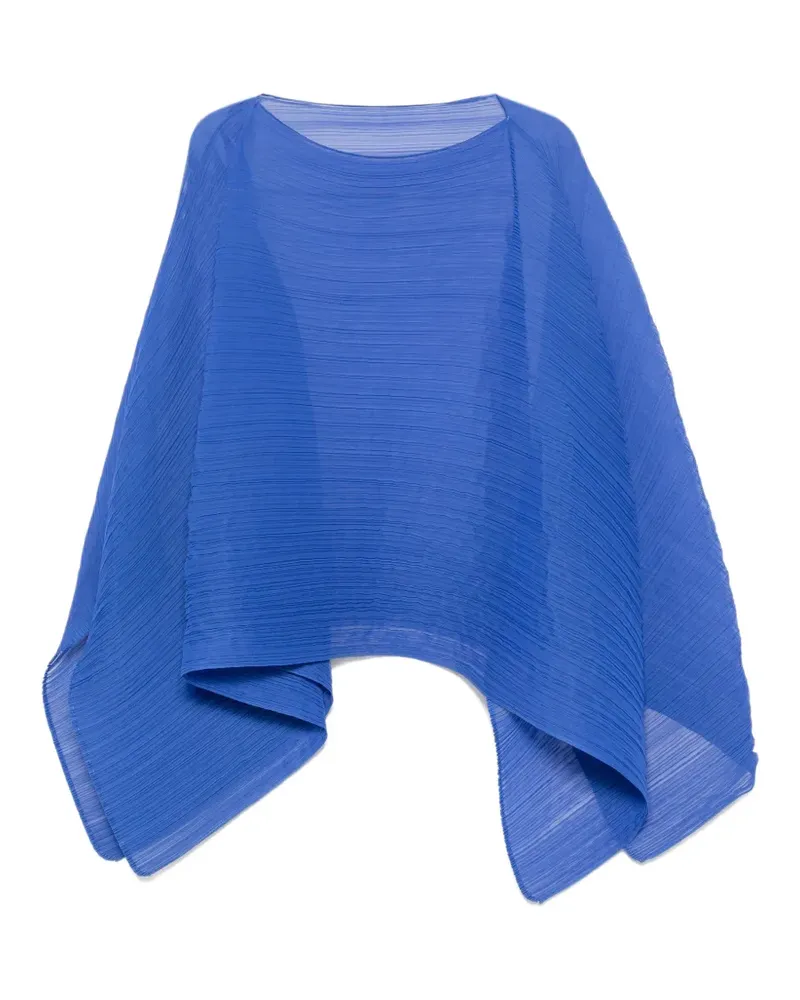 Issey Miyake Stola mit Falten - Blau Blau
