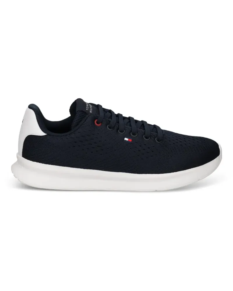 Tommy Hilfiger Perforierte Sneakers mit Logo-Patch - Blau Blau