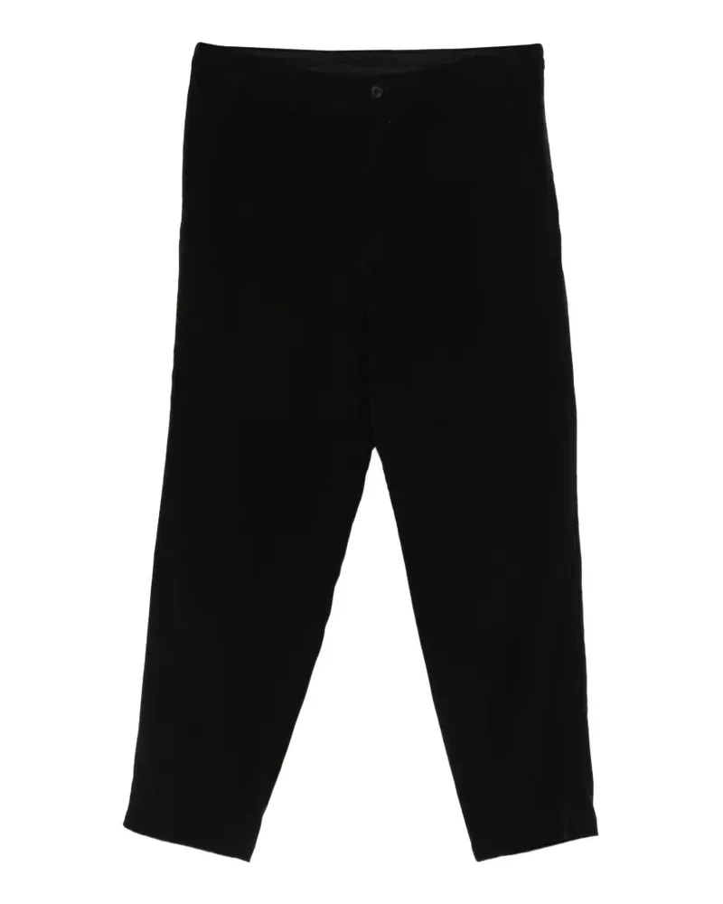Yohji Yamamoto Geknöpfte Hose - Schwarz Schwarz