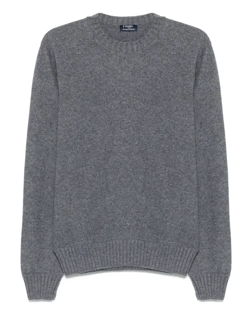 BARBA Pullover mit Rundhalsausschnitt - Grau Grau