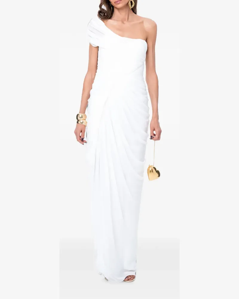 Ana Radu one-shoulder draped maxi dress - Weiß Weiß