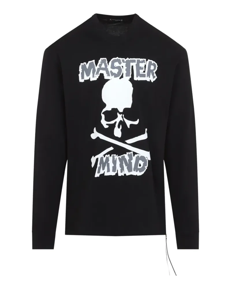 Mastermind Japan Langarmshirt mit Totenkopf-Print - Schwarz Schwarz