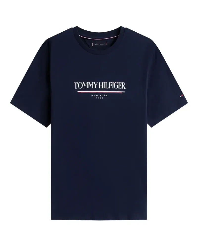 Tommy Hilfiger logo-print cotton T-shirt - Blau Blau