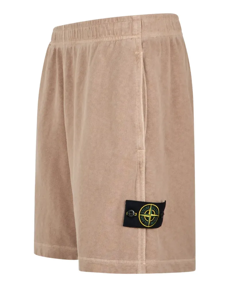 Stone Island logo-patch elasticated-waist shorts - Nude Nude