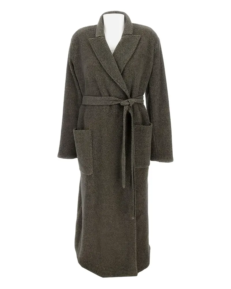 Dušan herringbone belted coat - Braun Braun