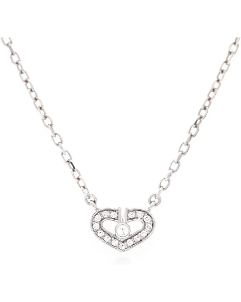 Cartier C Heart de  Pendant 18K White Gold with Diamonds necklace - Silber Silber