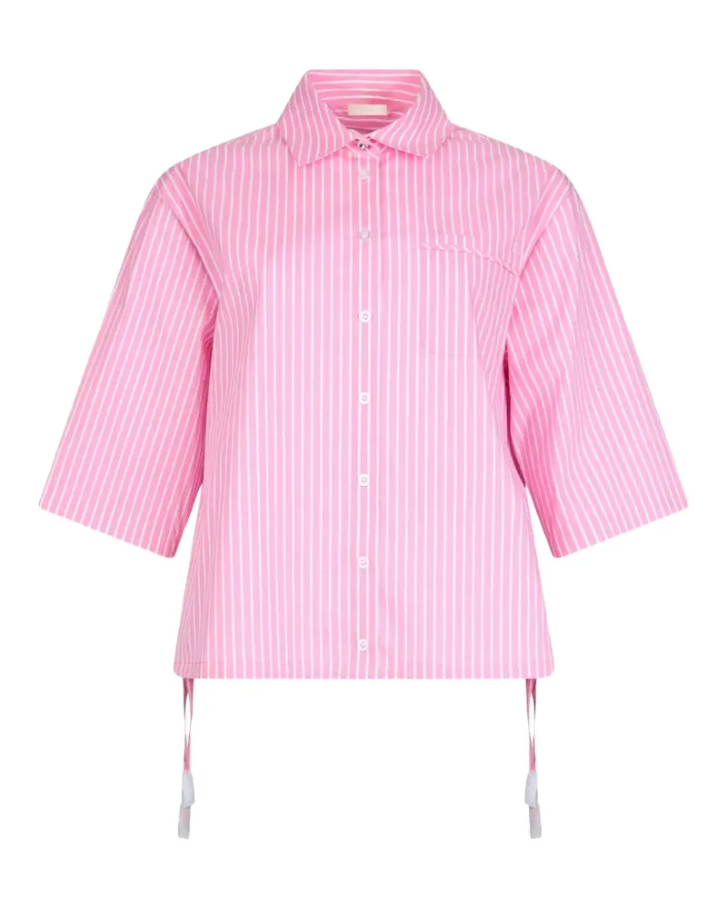 Liu Jo Gestreiftes Hemd mit Tasche - Rosa Rosa