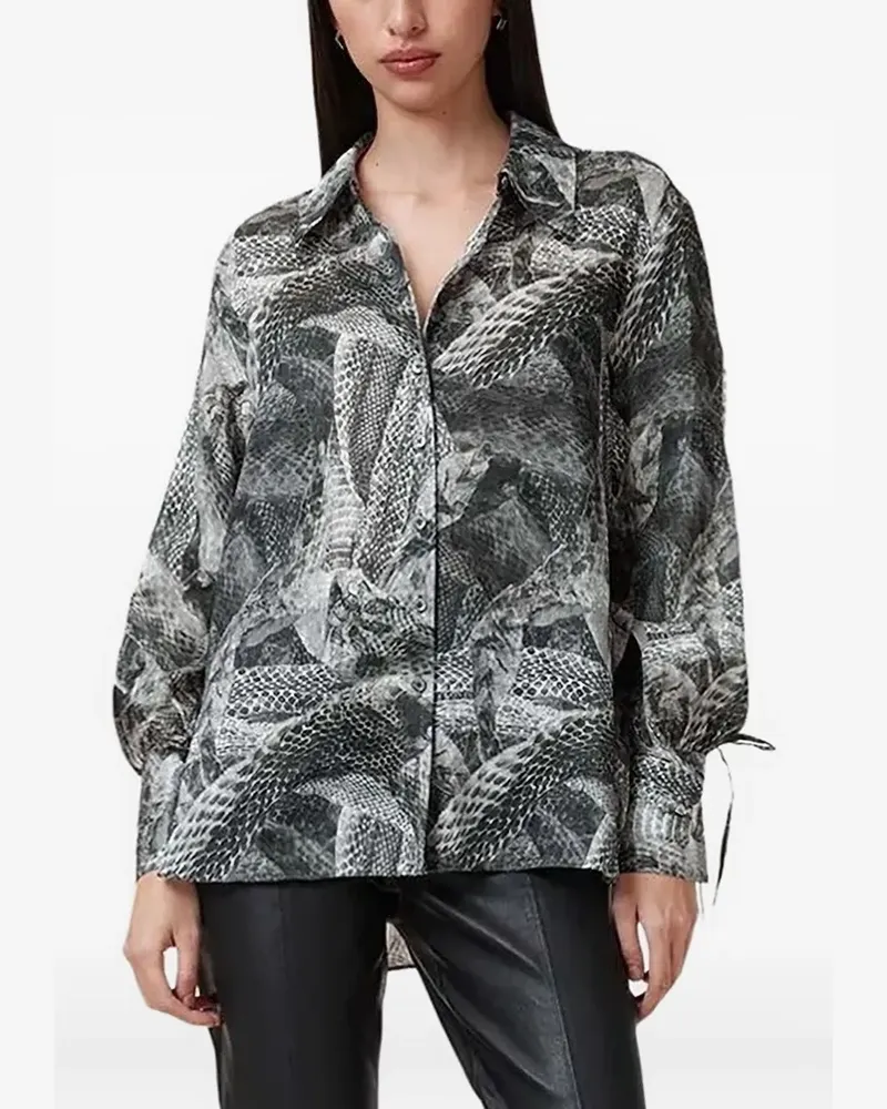 AllSaints Leyla Hemd - Schwarz Schwarz