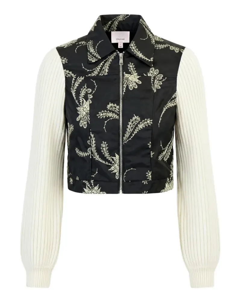 Cinq à Sept Ciara Jacke mit Paisley-Print - Schwarz Schwarz