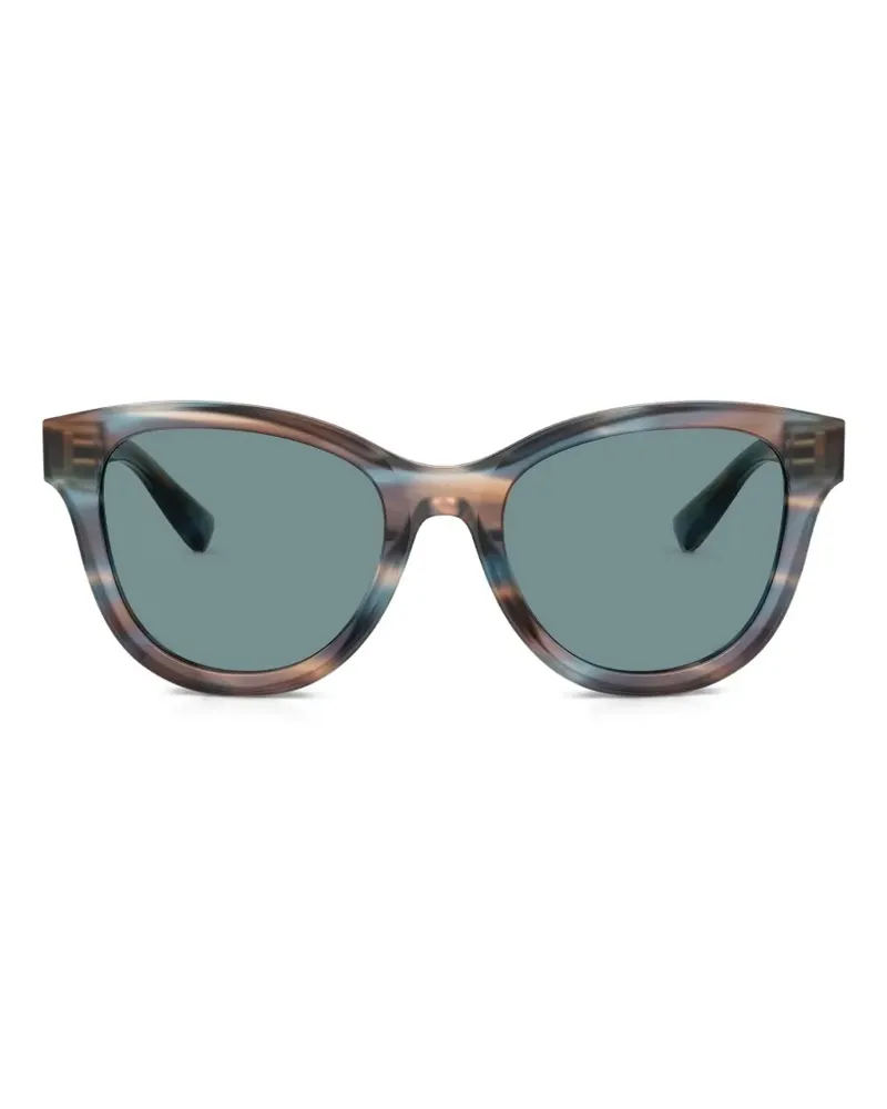 Dolce & Gabbana Gestreifte Cat-Eye-Sonnenbrille - Braun Braun
