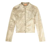 x Karol G De-Mornin Jeansjacke im Metallic-Look - Gold