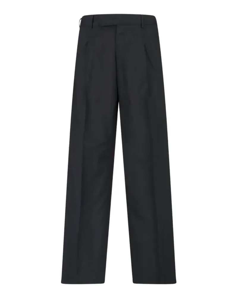PT TORINO pleated-detail wool trousers - Schwarz Schwarz