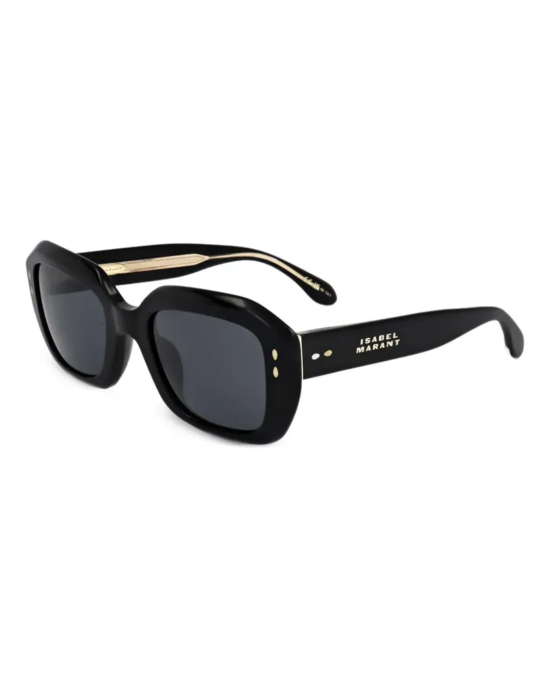 Isabel Marant Sonnenbrille mit eckigem Gestell - Schwarz Schwarz