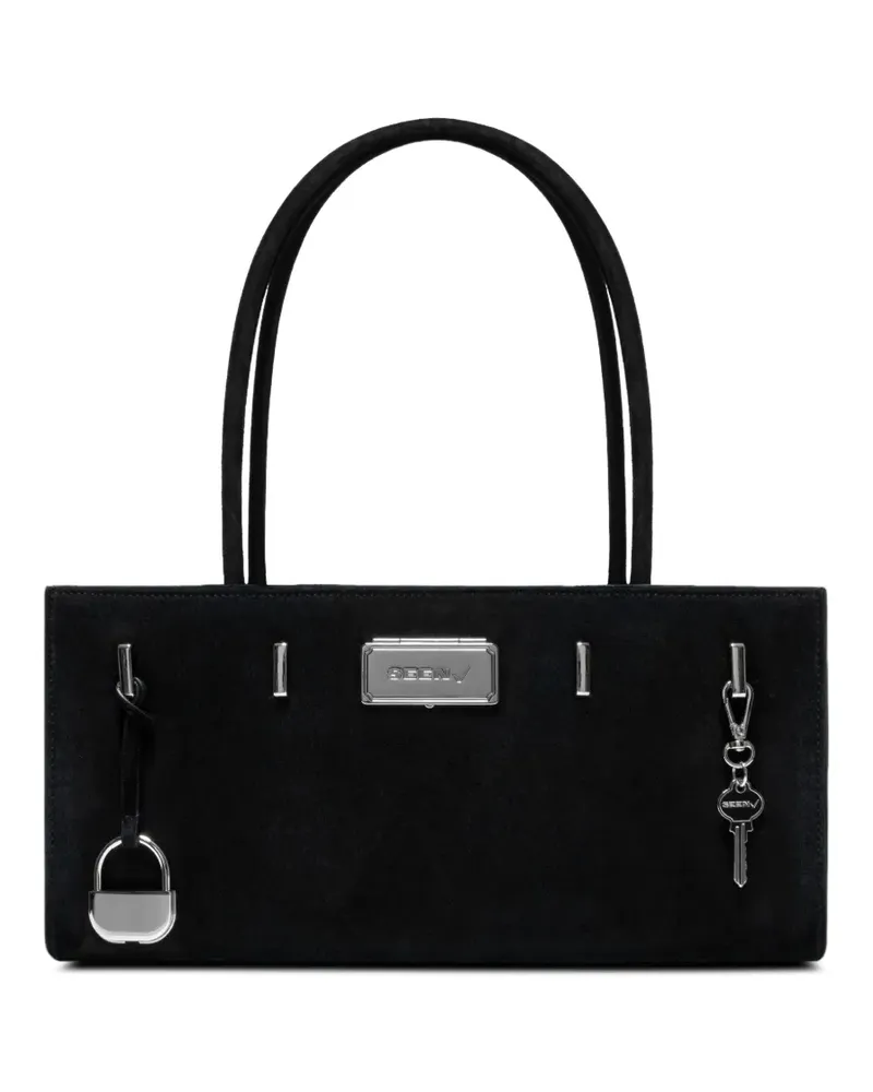 Seen Users Aura Tote Bag mit Wildleder-Finish - Schwarz Schwarz