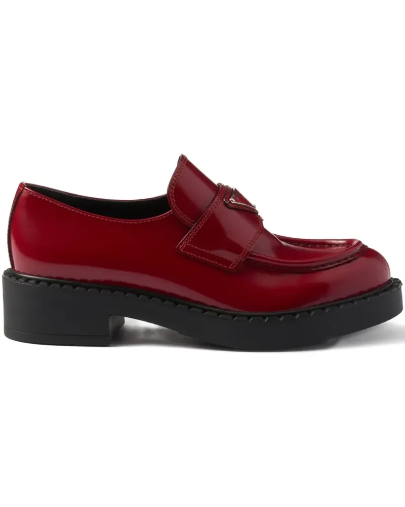 Prada Loafer mit Logo - Rot Rot