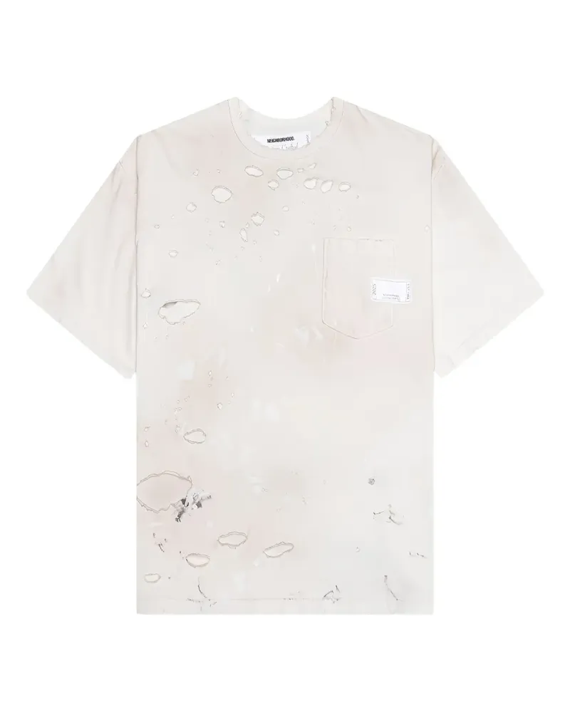 Neighborhood T-Shirt mit Distressed-Print - Weiß Weiß
