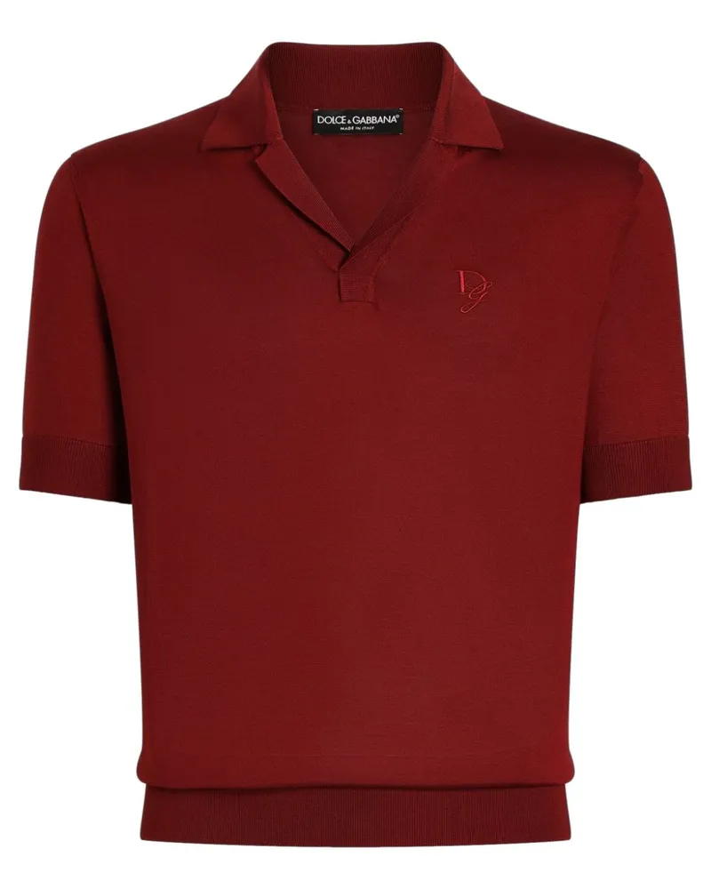 Dolce & Gabbana Poloshirt mit Logo-Stickerei - Rot Rot