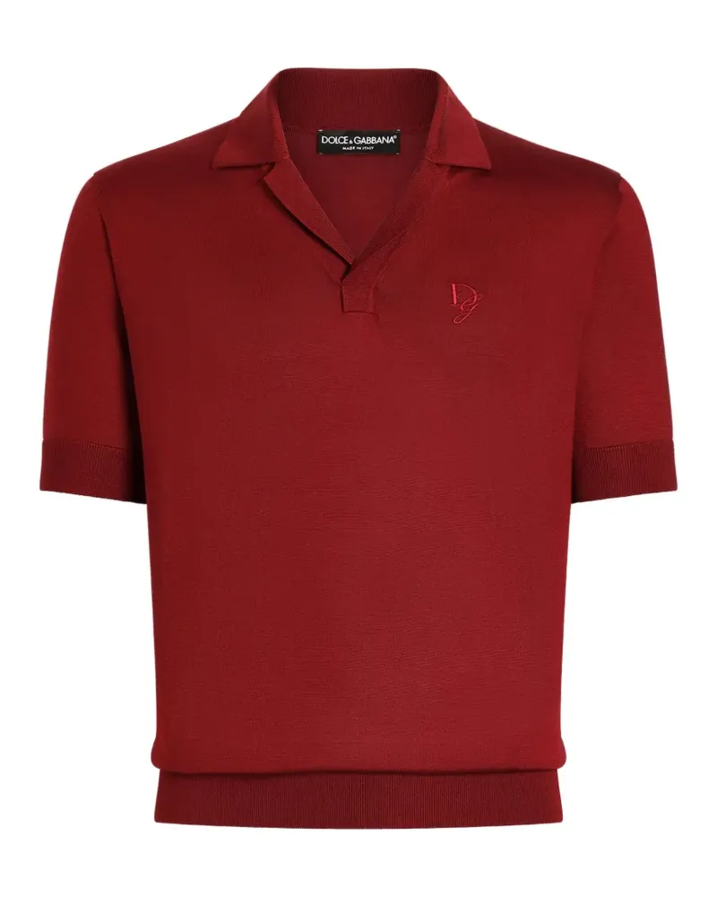 Dolce & Gabbana Poloshirt mit Logo-Stickerei - Rot Rot