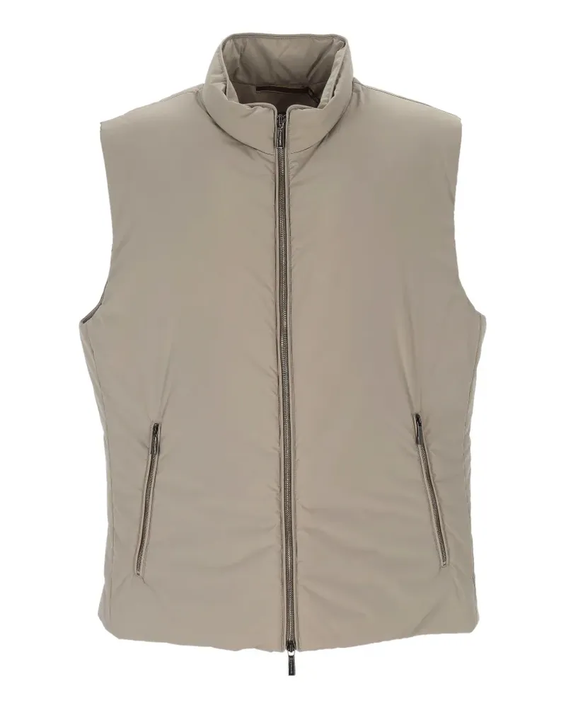 MOORER high-neck gilet - Nude Nude