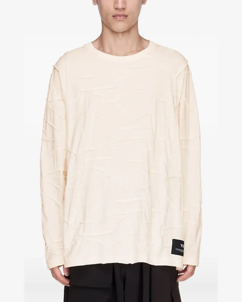 Y-3 Oversized-T-Shirt mit plissiertem Rücken - Weiß Weiß