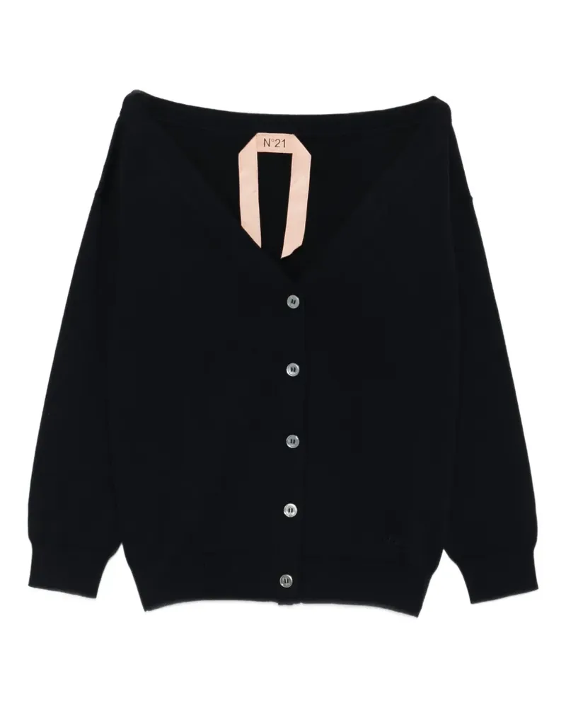 N° 21 Cardigan aus Wolle - Schwarz Schwarz
