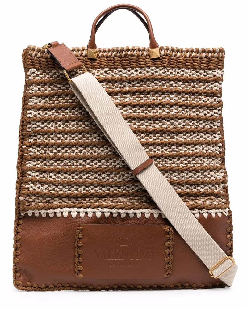Valentino Garavani Gewebter Identity Shopper - Braun Braun