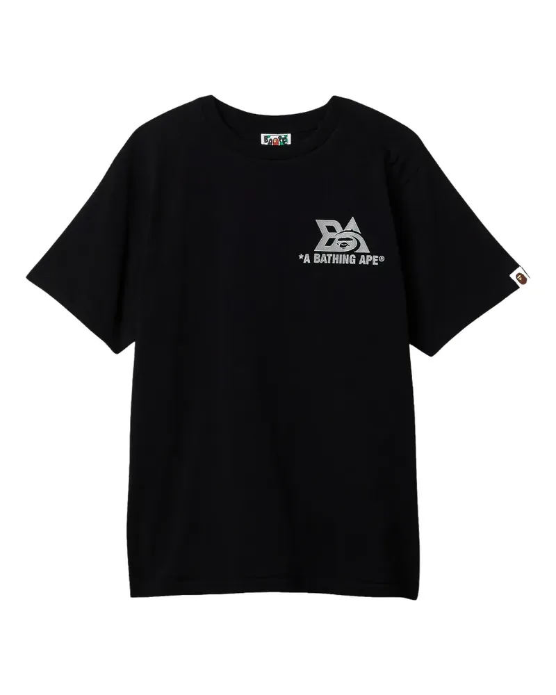 BAPE T-Shirt mit reflektierendem Logo - Schwarz Schwarz