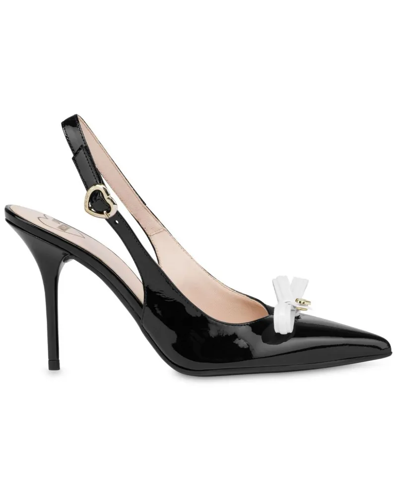 Moschino Lackleder-Pumps mit Schleifendetail - Schwarz Schwarz