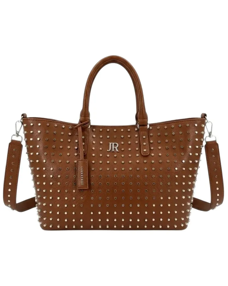 John Richmond Handtasche mit Nieten - Braun Braun