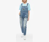 Latzhose im Distressed-Look - Blau