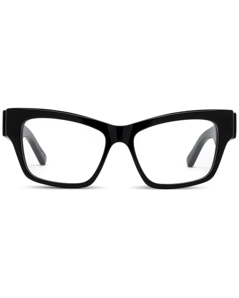 Balenciaga Brille mit Logo-Print - Schwarz Schwarz