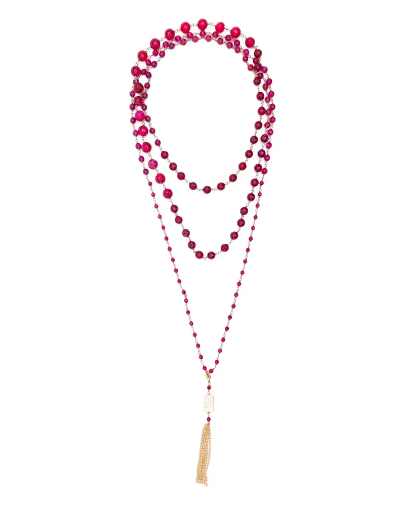Rosantica beaded tassel-charm necklace Rosa