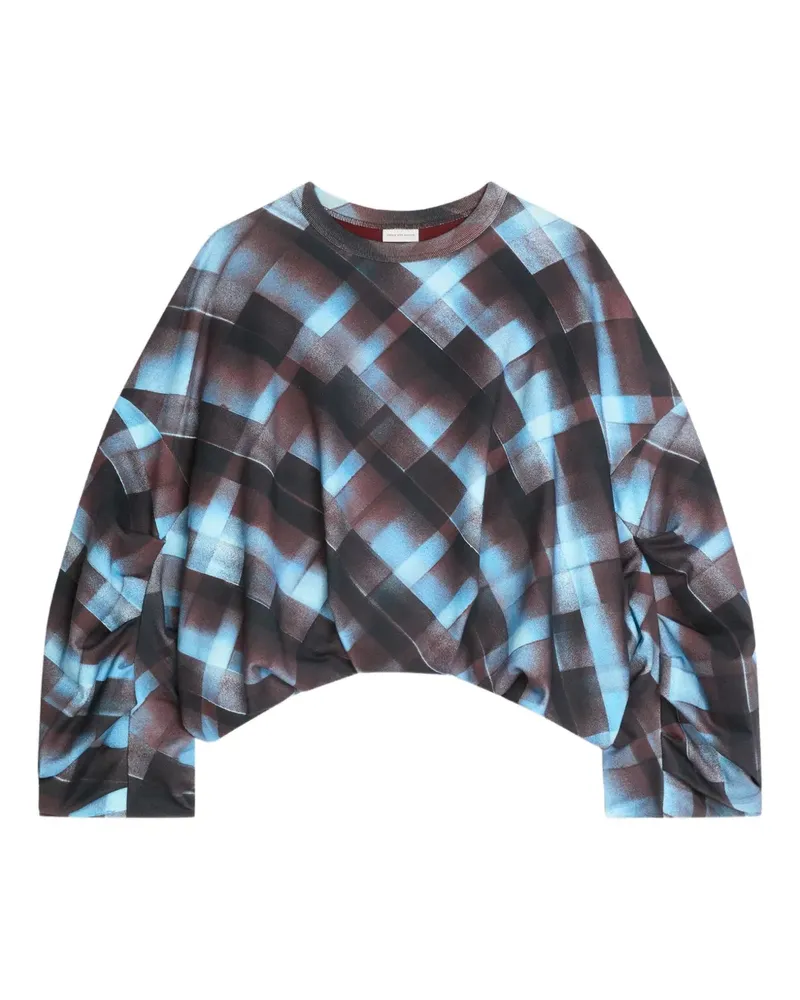 Dries van Noten Geometrisch gemustertes Sweatshirt - Rot Rot