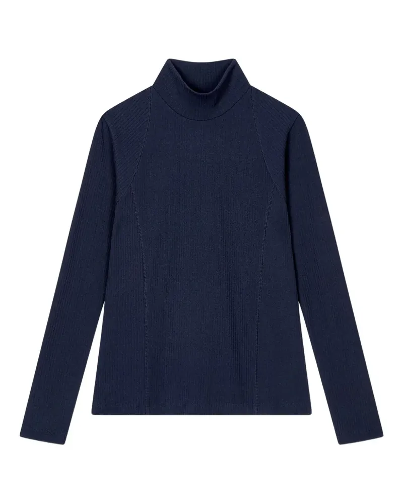 STUDIO TOMBOY High Neck Corduroy Long Sleeve Top - Blau Blau