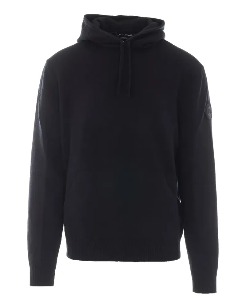 Canada Goose Zinnia logo-patch knit hoodie - Schwarz Schwarz