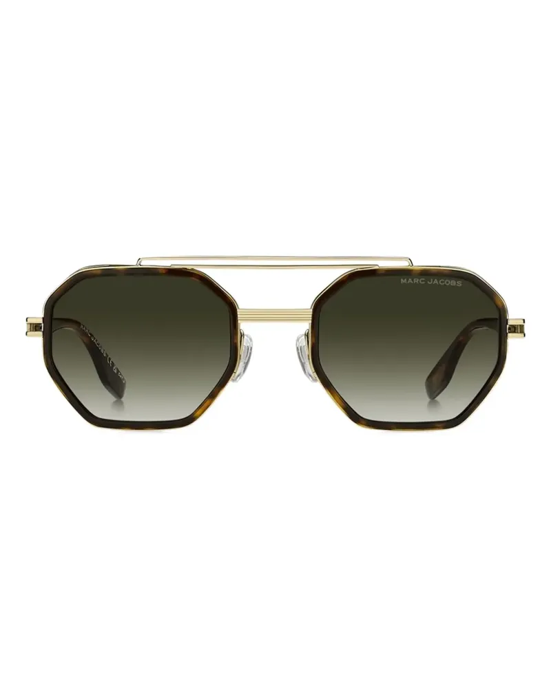 Marc Jacobs Sonnenbrille mit geometrischem Gestell - Braun Braun