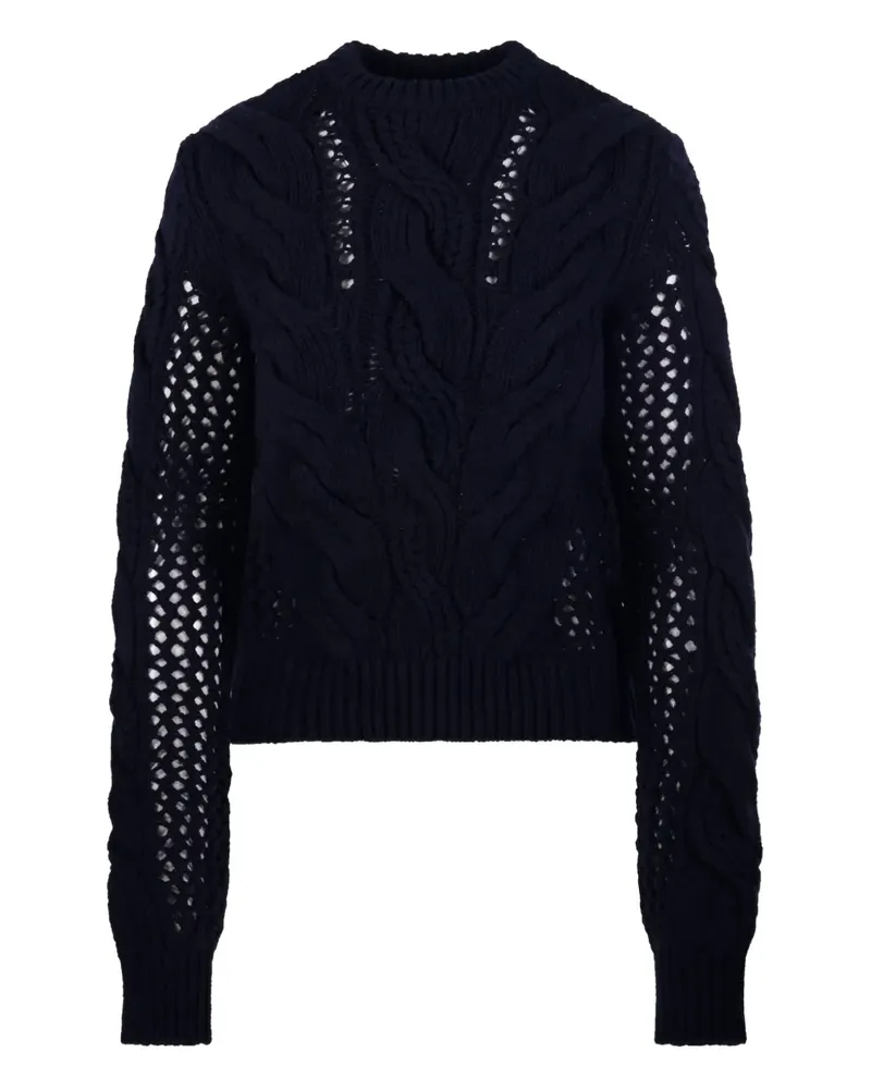 SPORTMAX Pullover mit Zopfmuster - Schwarz Schwarz