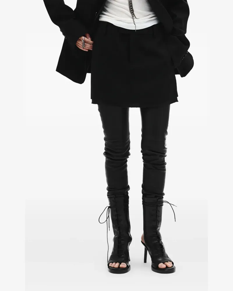 Ann Demeulemeester Tepu Minirock - Schwarz Schwarz