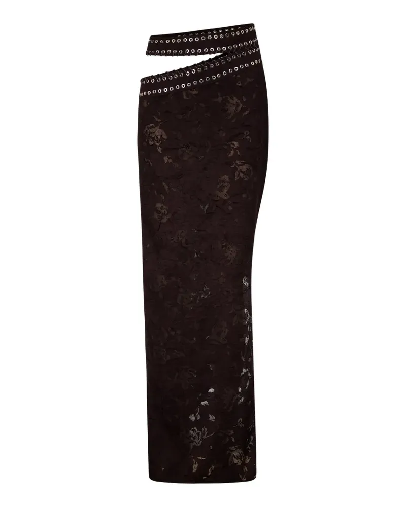 Ludovic de Saint Sernin Langer Iona Rock mit Cut-Out - Braun Braun
