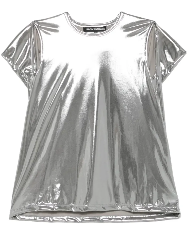 Junya Watanabe Top in Metallic-Optik - Silber Silber
