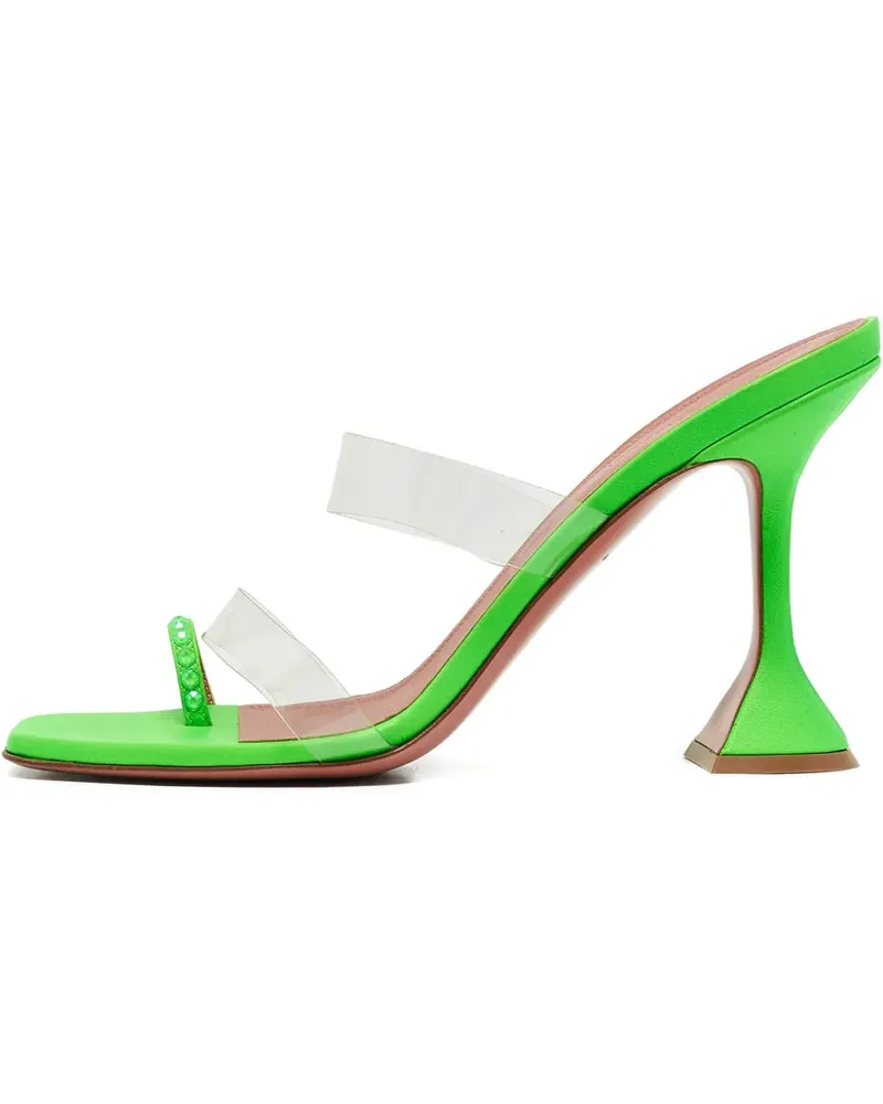 Amina Muaddi Pre-owned Sandalen mit Design-Absatz 105mm - Grün Grün