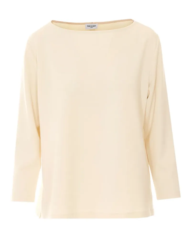 Rue du Bac boat-neck long-sleeve top - Weiß Weiß