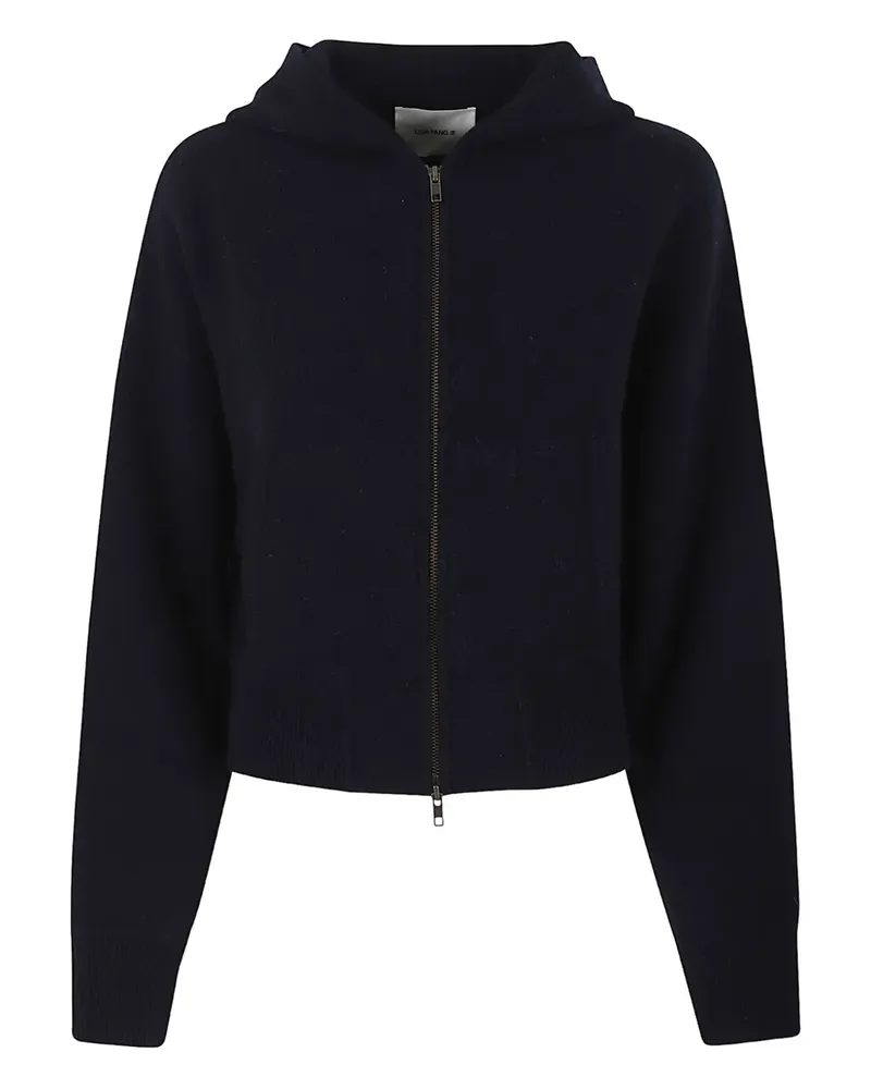 Lisa Yang Kapuzencardigan mit Reißverschluss - Blau Blau